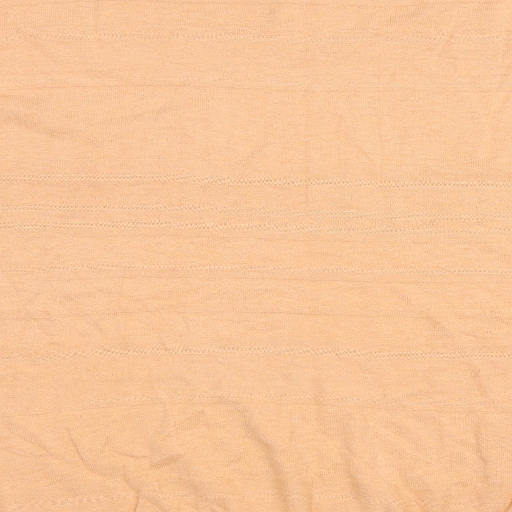 NEXT Womens Orange Cotton Basic T-Shirt Size 14 Round Neck
