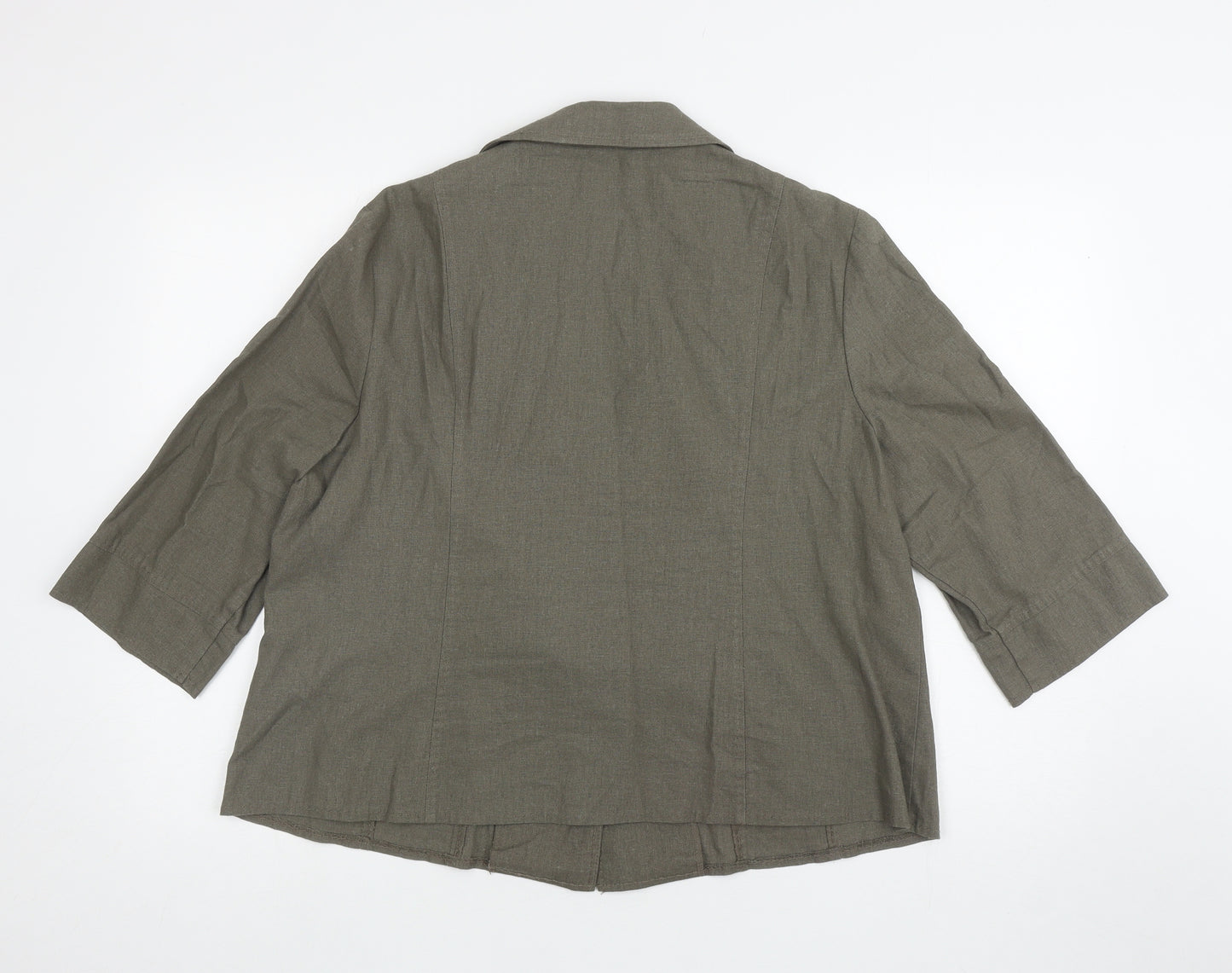 EWM Womens Green Jacket Size 22 Button