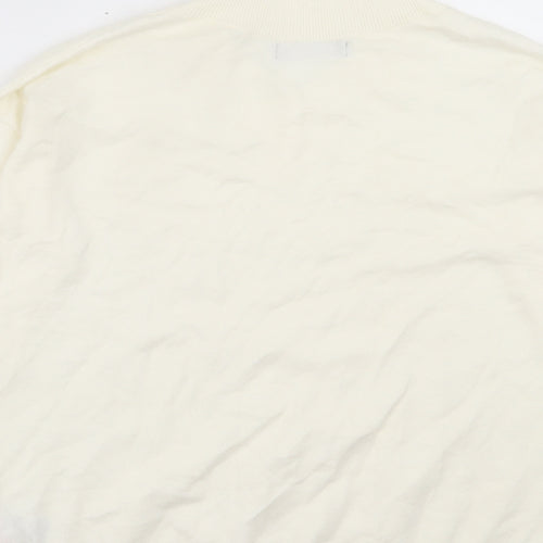 Marks and Spencer Womens Ivory V-Neck Viscose Pullover Jumper Size S