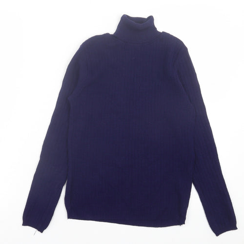 Atmosphere Womens Blue Crew Neck Acrylic Pullover Jumper Size 8