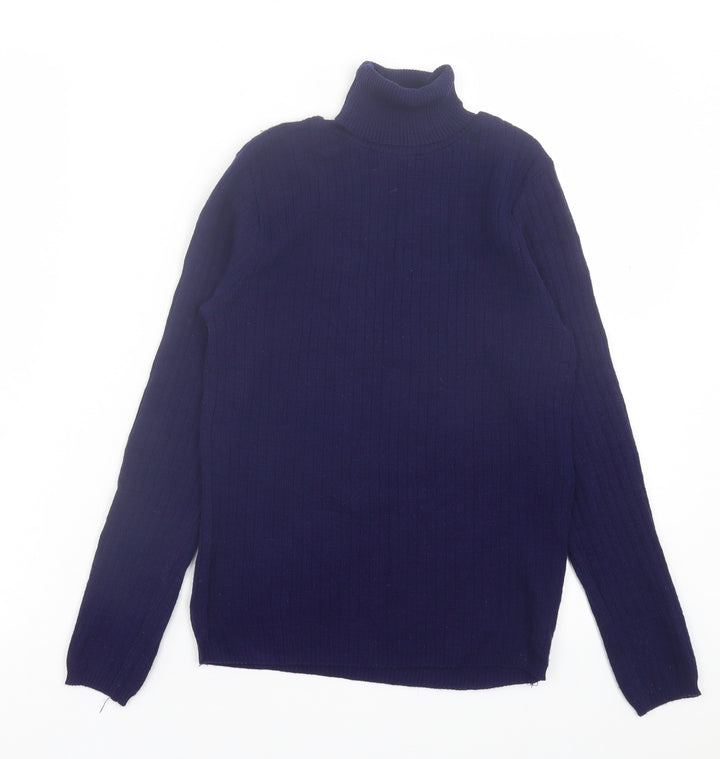Atmosphere Womens Blue Crew Neck Acrylic Pullover Jumper Size 8