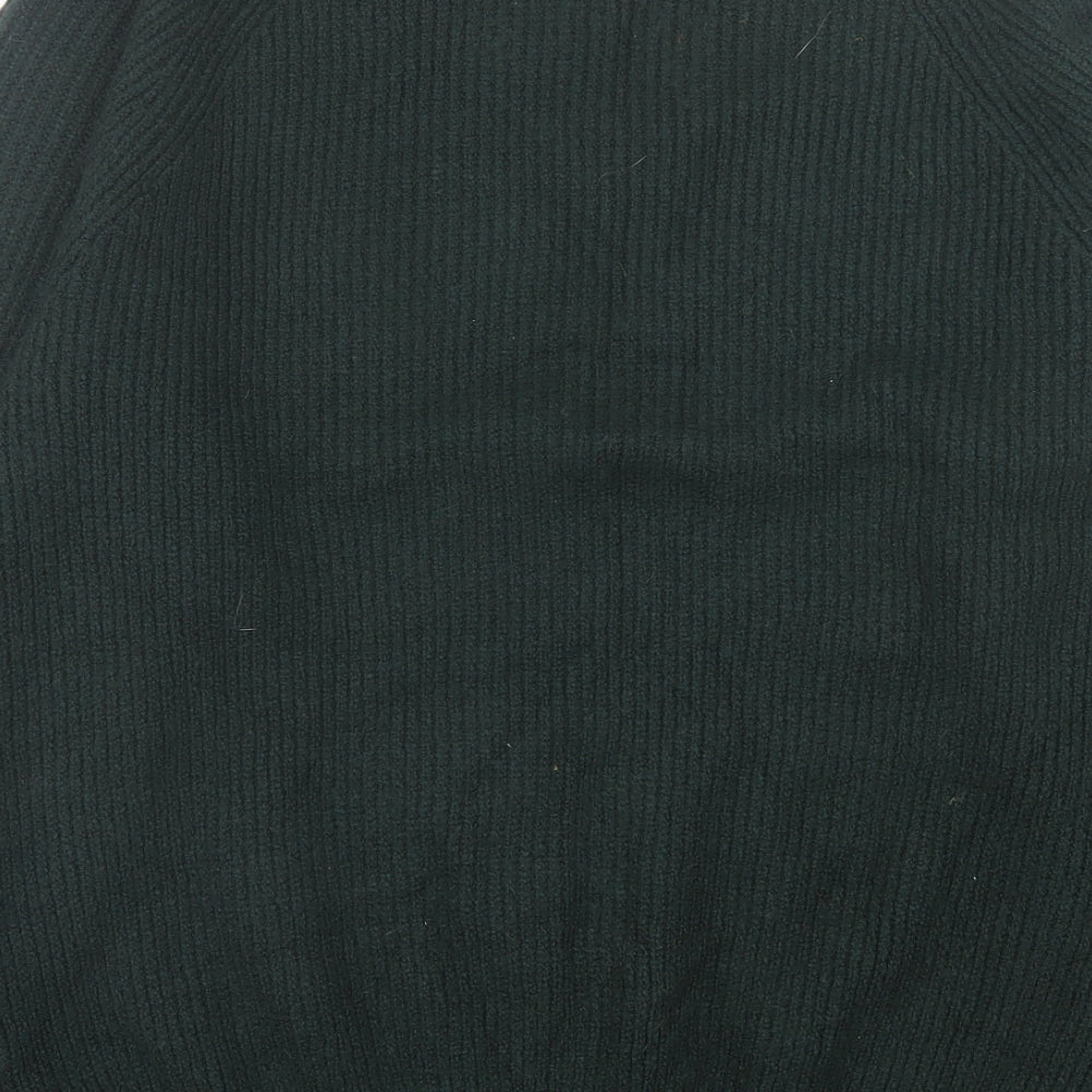 Marks and Spencer Mens Green Crew Neck Acrylic Pullover Jumper Size L