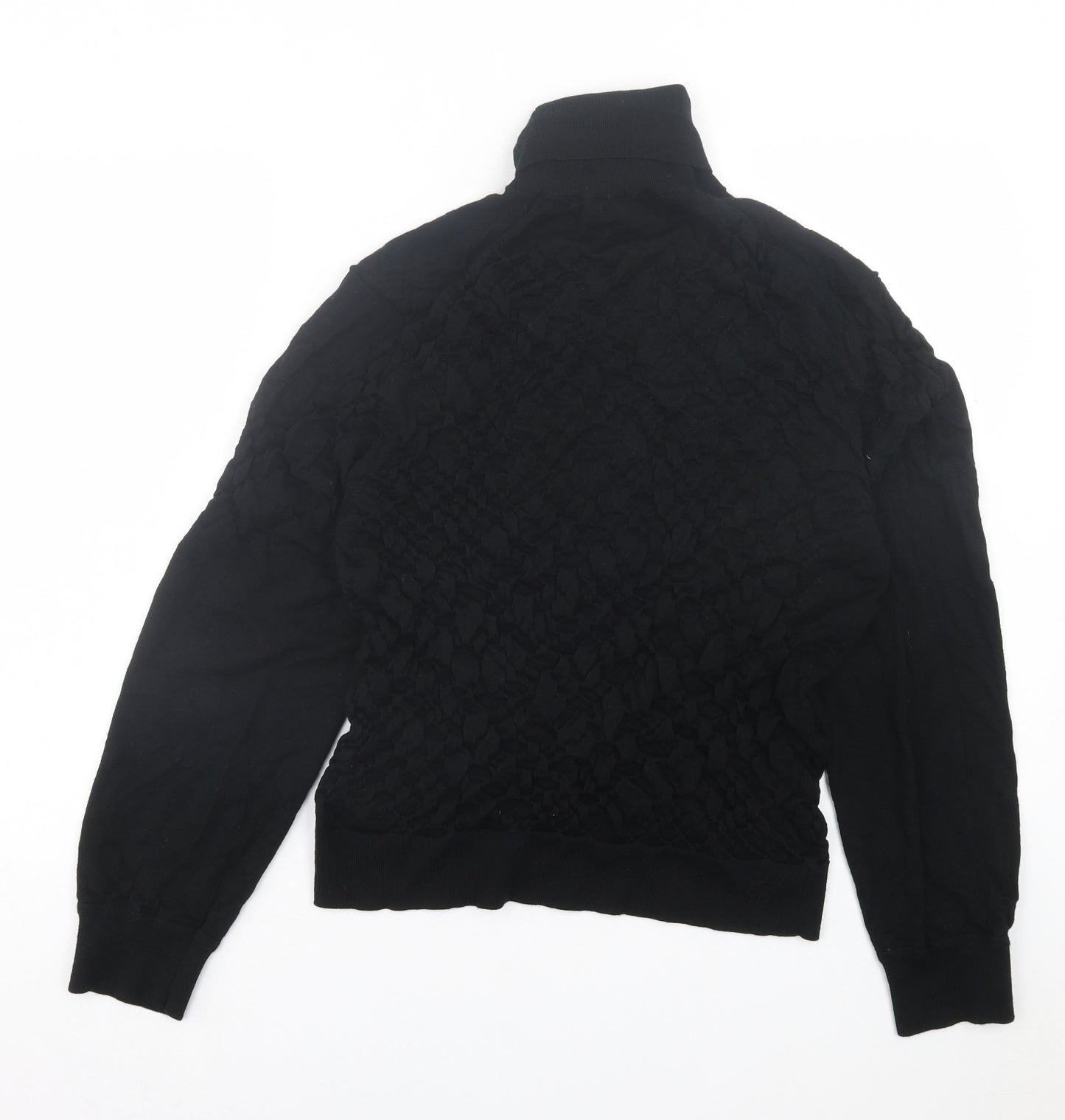Marks and Spencer Womens Black Roll Neck Wool Pullover Jumper Size 2XL