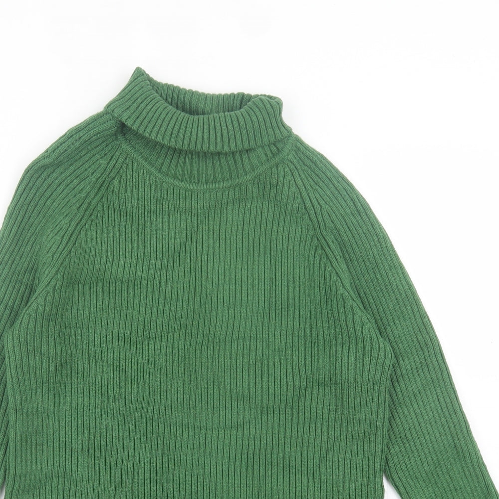 Marks and Spencer Womens Green Roll Neck Viscose Pullover Jumper Size S