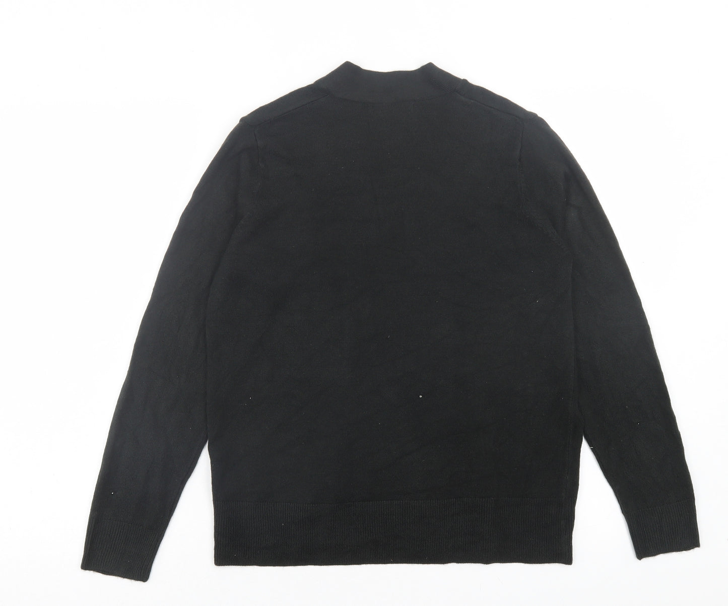 Marks and Spencer Womens Black V-Neck Acrylic Cardigan Jumper Size M