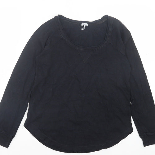 Splendid Womens Blue Scoop Neck Cotton Pullover Jumper Size XS