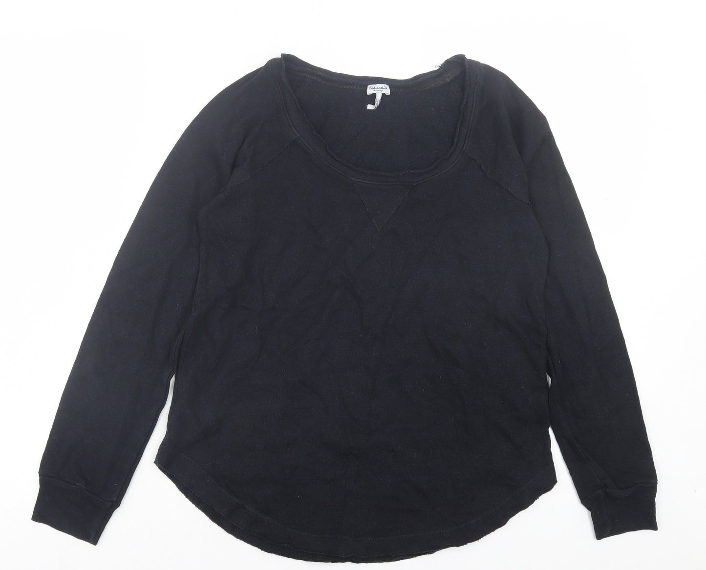 Splendid Womens Blue Scoop Neck Cotton Pullover Jumper Size XS
