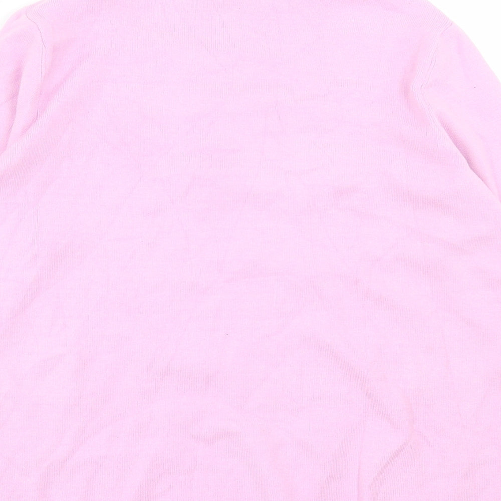 Marks and Spencer Womens Purple High Neck Viscose Pullover Jumper Size 14