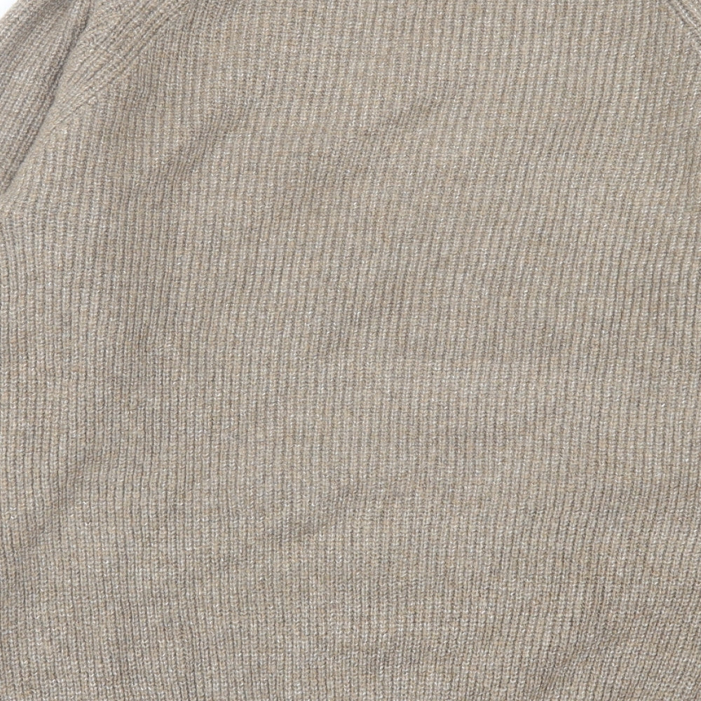 Marks and Spencer Mens Brown Crew Neck Polyamide Pullover Jumper Size L