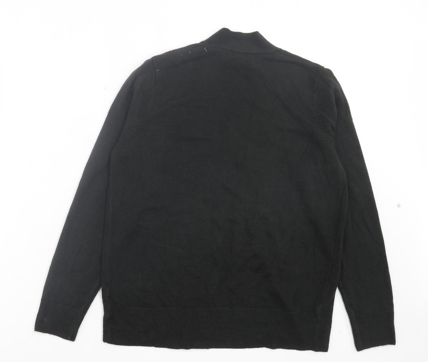 Marks and Spencer Womens Black V-Neck Acrylic Cardigan Jumper Size M