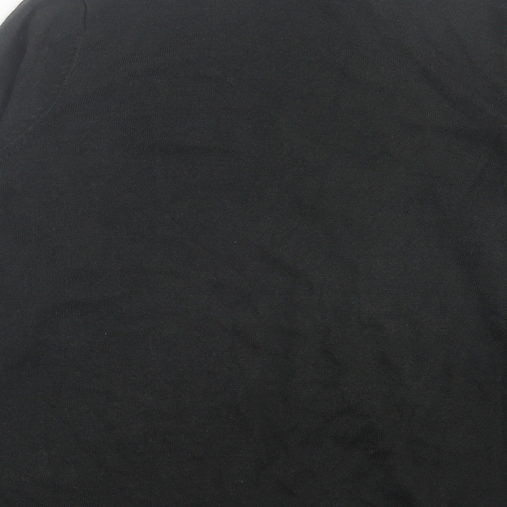 Marks and Spencer Womens Black V-Neck Acrylic Cardigan Jumper Size M