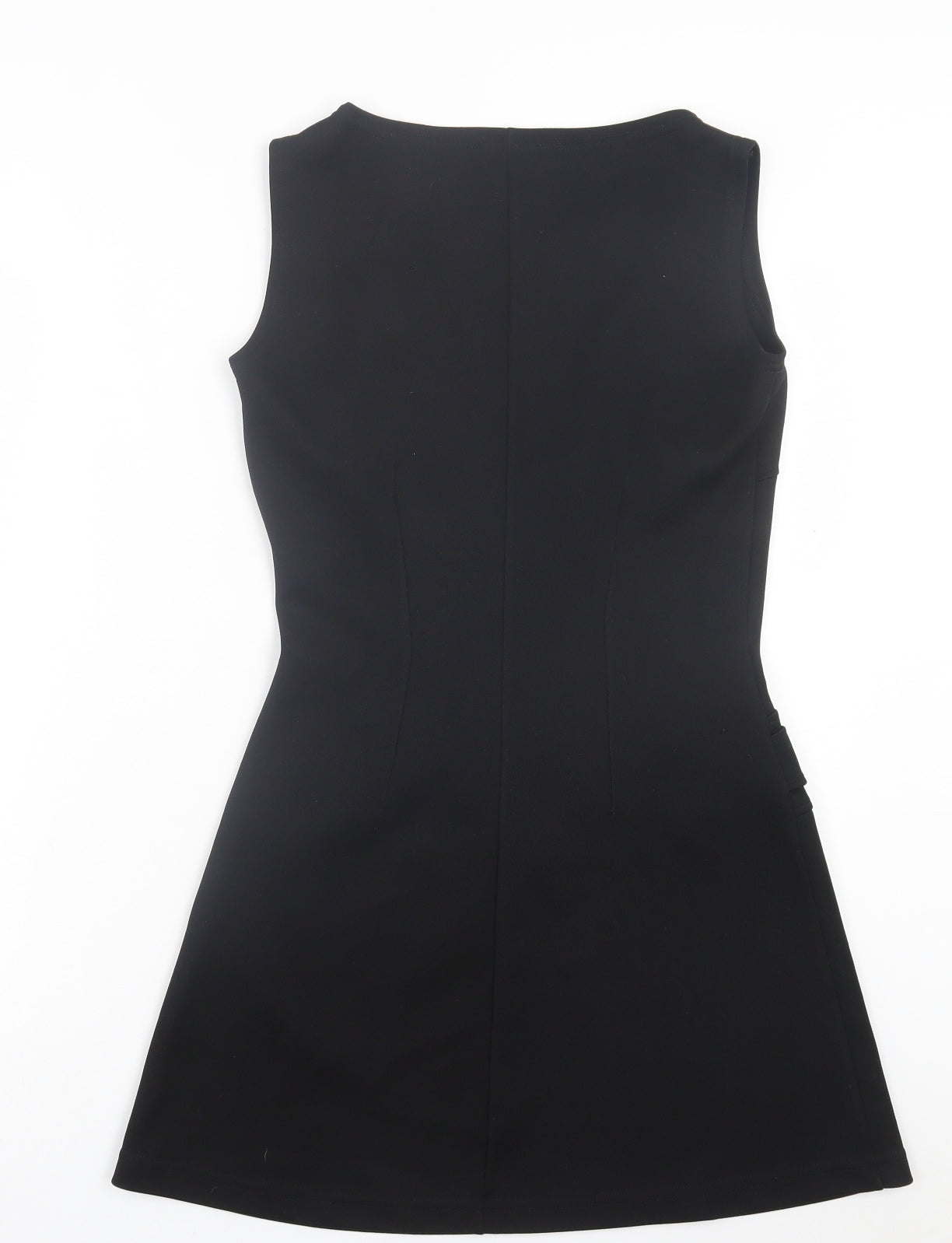 Morgan de Toi Womens Black Polyester A-Line Size L Boat Neck Pullover
