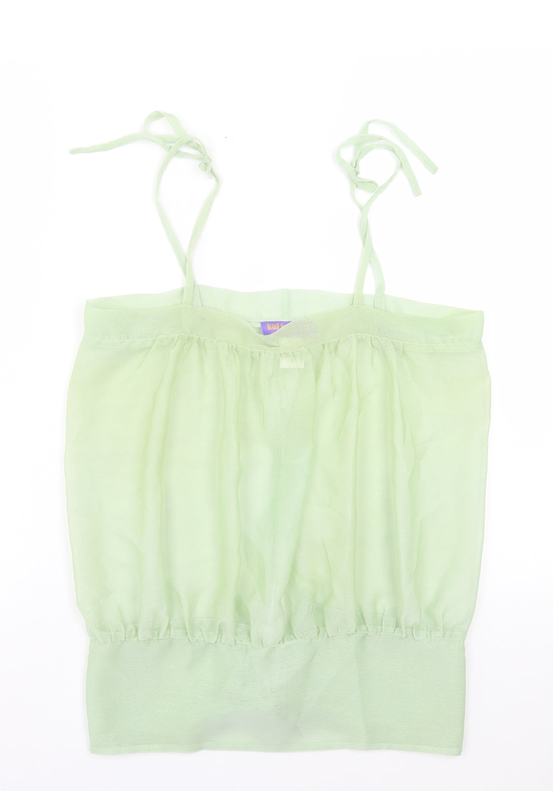 Kal Kaur rai Womens Green Polyester Camisole Tank Size M Square Neck