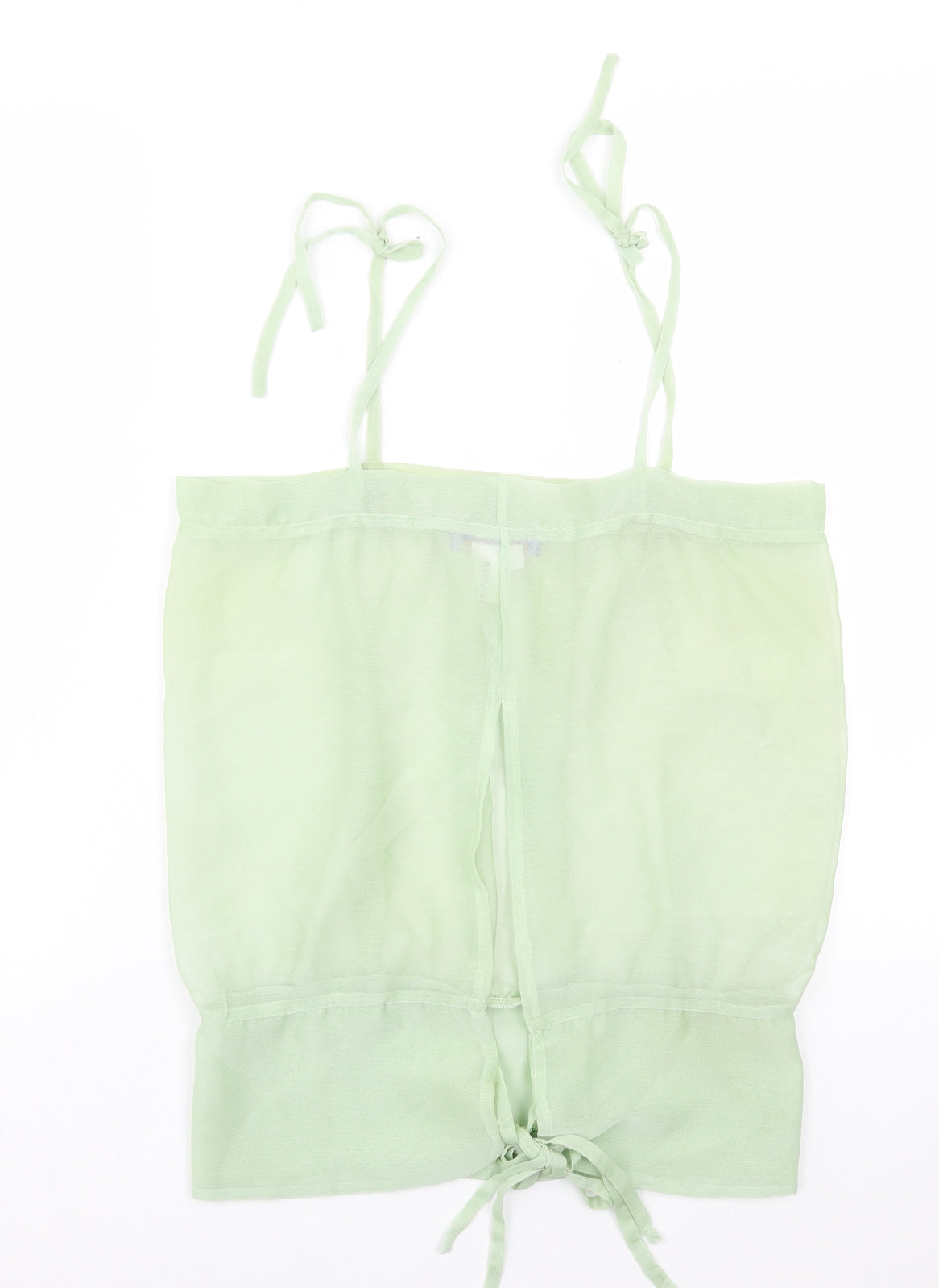 Kal Kaur rai Womens Green Polyester Camisole Tank Size M Square Neck