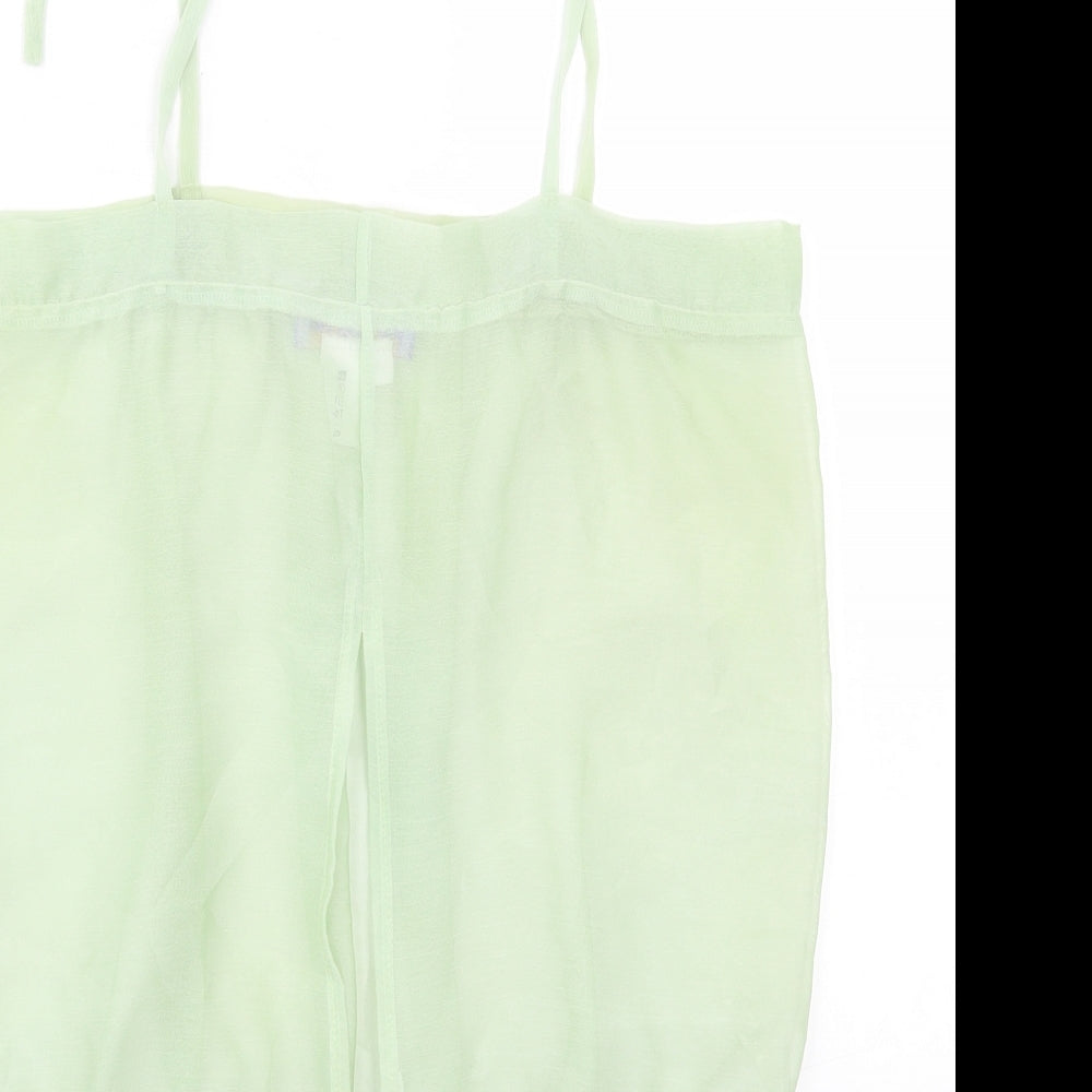 Kal Kaur rai Womens Green Polyester Camisole Tank Size M Square Neck
