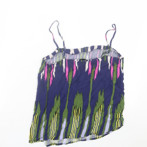 Warehouse Womens Multicoloured Geometric Viscose Camisole Tank Size 8 Scoop Neck