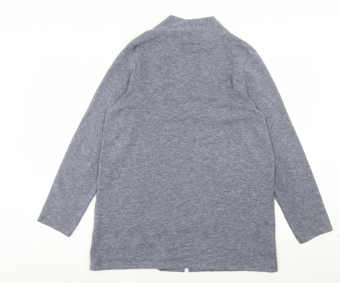 George Womens Blue V-Neck Polyester Cardigan Jumper Size M