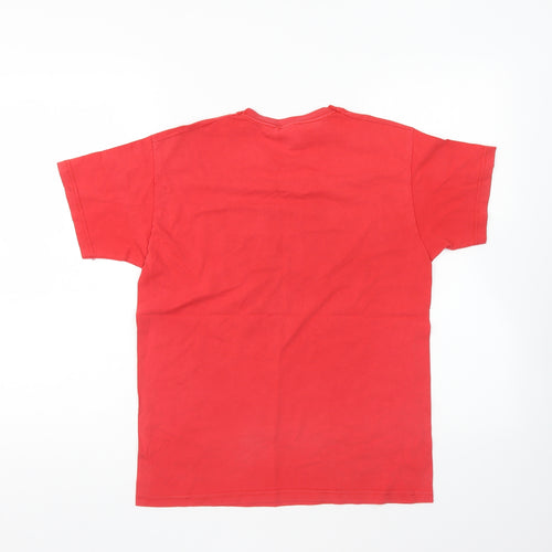 Fruit of the Loom Boys Red Cotton Basic T-Shirt Size 12-13 Years Round Neck Pullover - Gareth Bale
