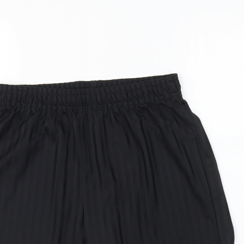 F&F Boys Black Striped Polyester Sweat Shorts Size 15-16 Years Regular Drawstring