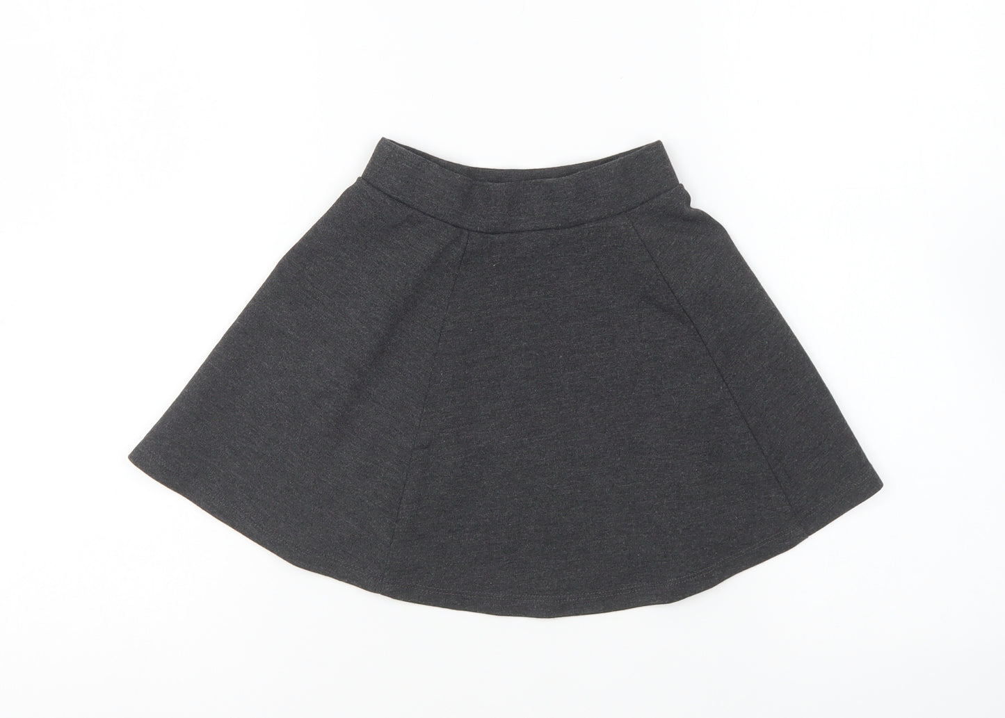 George Girls Grey Polyester Skater Skirt Size 4-5 Years Regular Pull On