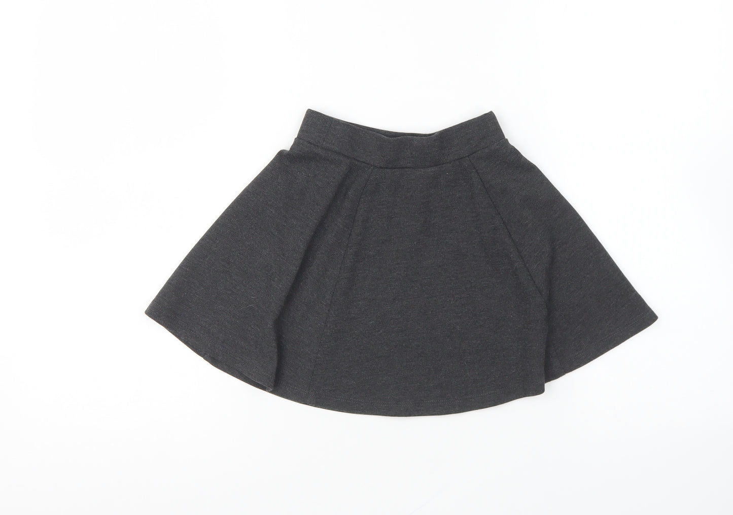 George Girls Grey Polyester Skater Skirt Size 4-5 Years Regular Pull On