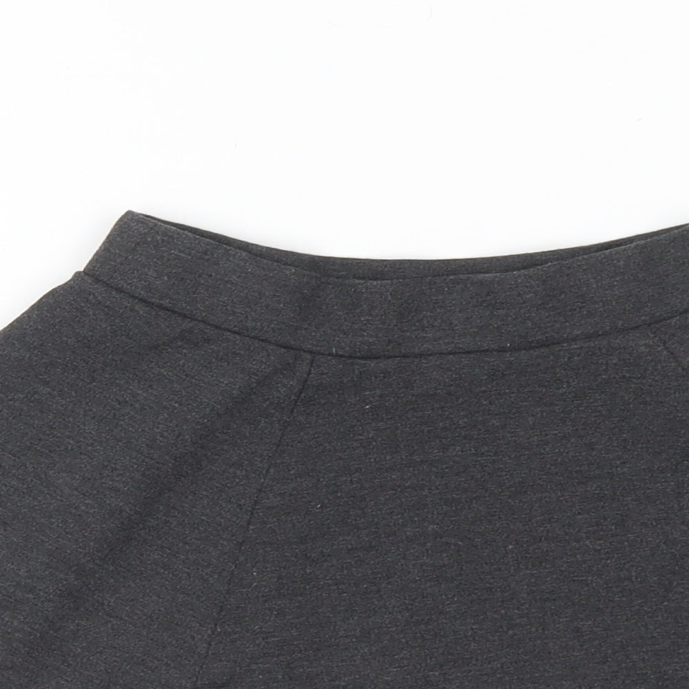 George Girls Grey Polyester Skater Skirt Size 4-5 Years Regular Pull On