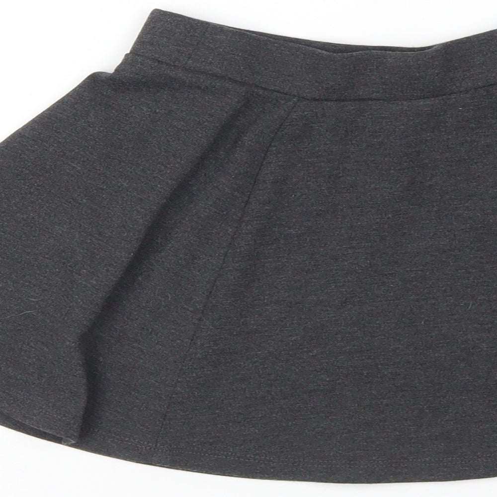George Girls Grey Polyester Skater Skirt Size 4-5 Years Regular Pull On