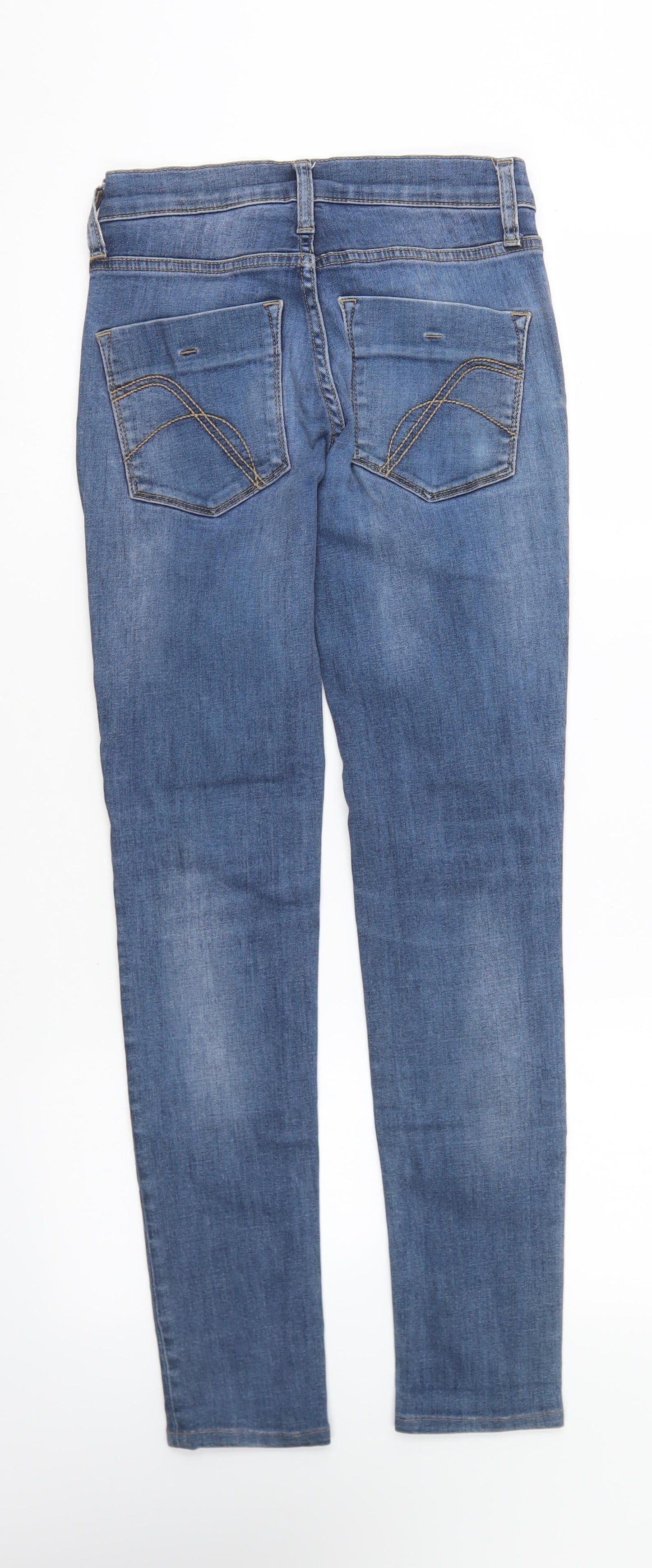 FC Jeans Womens Blue Cotton Skinny Jeans Size 6 L28 in Regular Button
