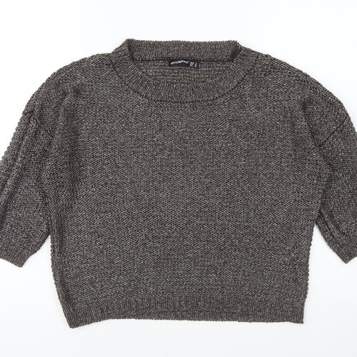 Atmosphere Womens Brown Round Neck Acrylic Pullover Jumper Size 14