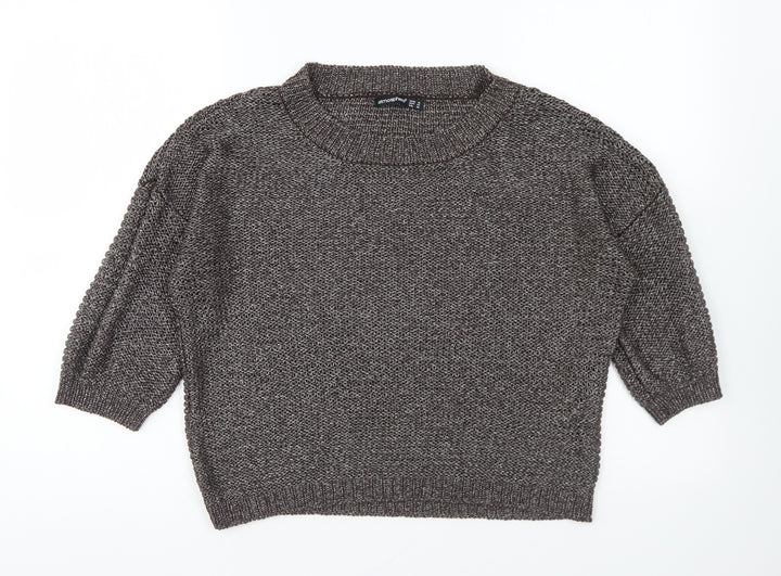 Atmosphere Womens Brown Round Neck Acrylic Pullover Jumper Size 14