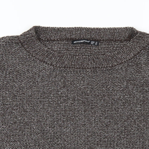 Atmosphere Womens Brown Round Neck Acrylic Pullover Jumper Size 14
