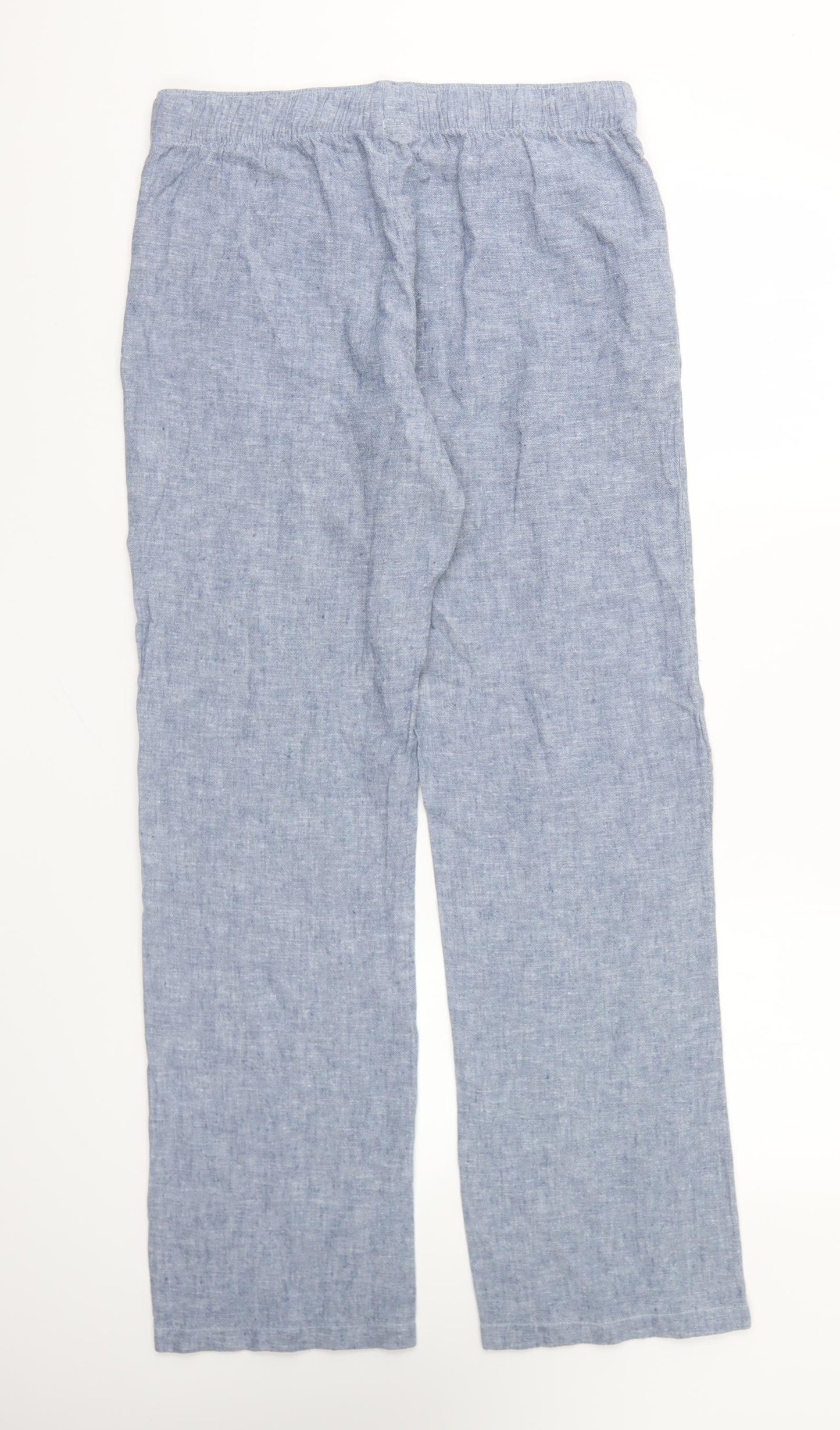 ESMARA Womens Blue Cotton Trousers Size 10 L29 in Regular