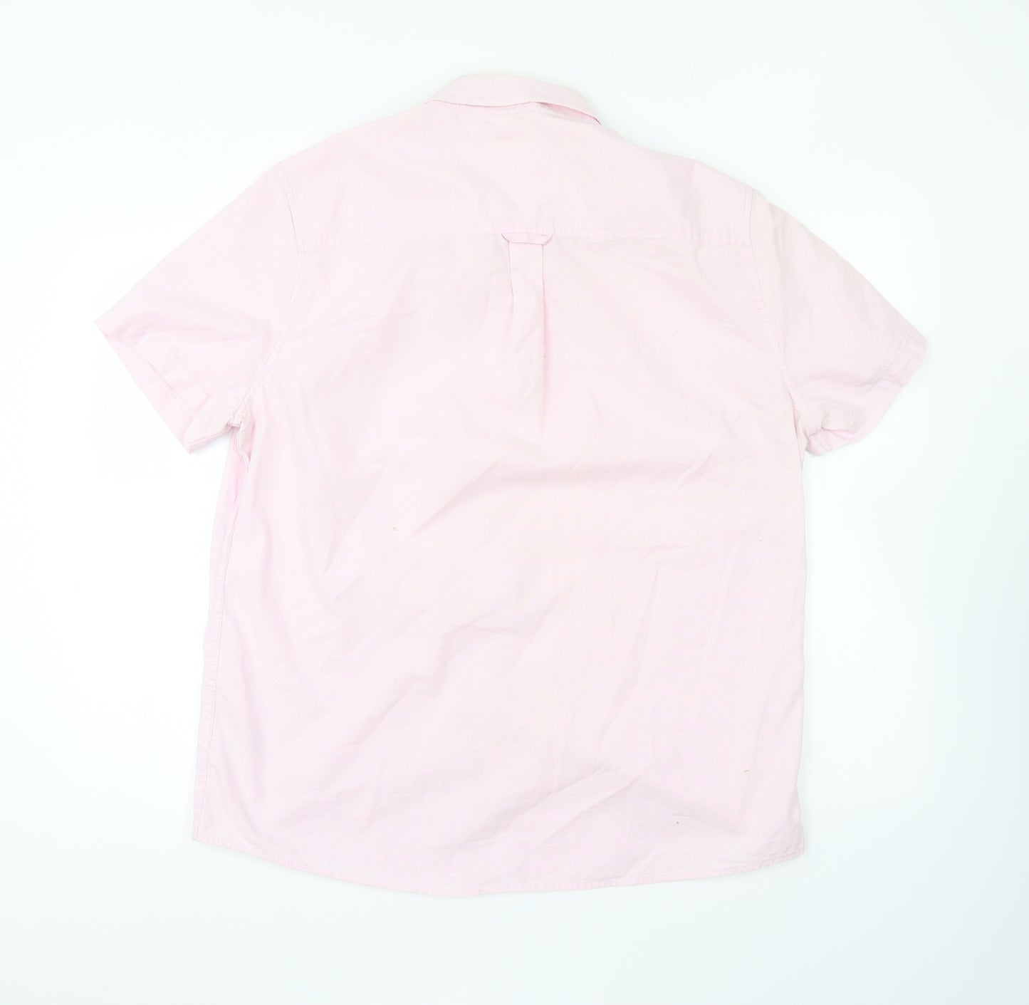 Burton Mens Pink Cotton Button-Up Size L Collared Button