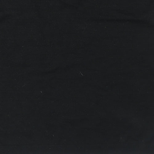 George Womens Black Round Neck Acrylic Pullover Jumper Size 16