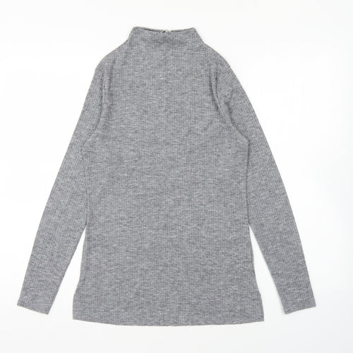 River Island Womens Grey Crew Neck Polyester Pullover Jumper Size 10
