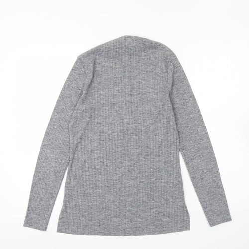 River Island Womens Grey Crew Neck Polyester Pullover Jumper Size 10