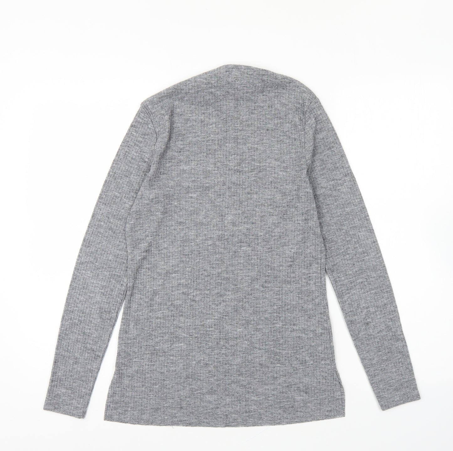 River Island Womens Grey Crew Neck Polyester Pullover Jumper Size 10