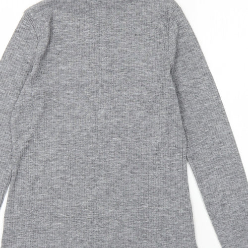 River Island Womens Grey Crew Neck Polyester Pullover Jumper Size 10