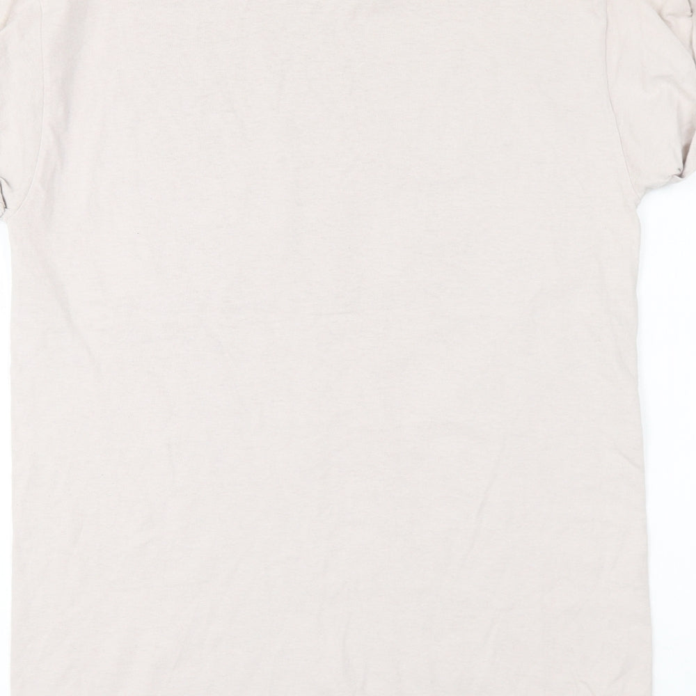 River Island Womens Pink Cotton Basic T-Shirt Size 10 Round Neck - Fashionably Late