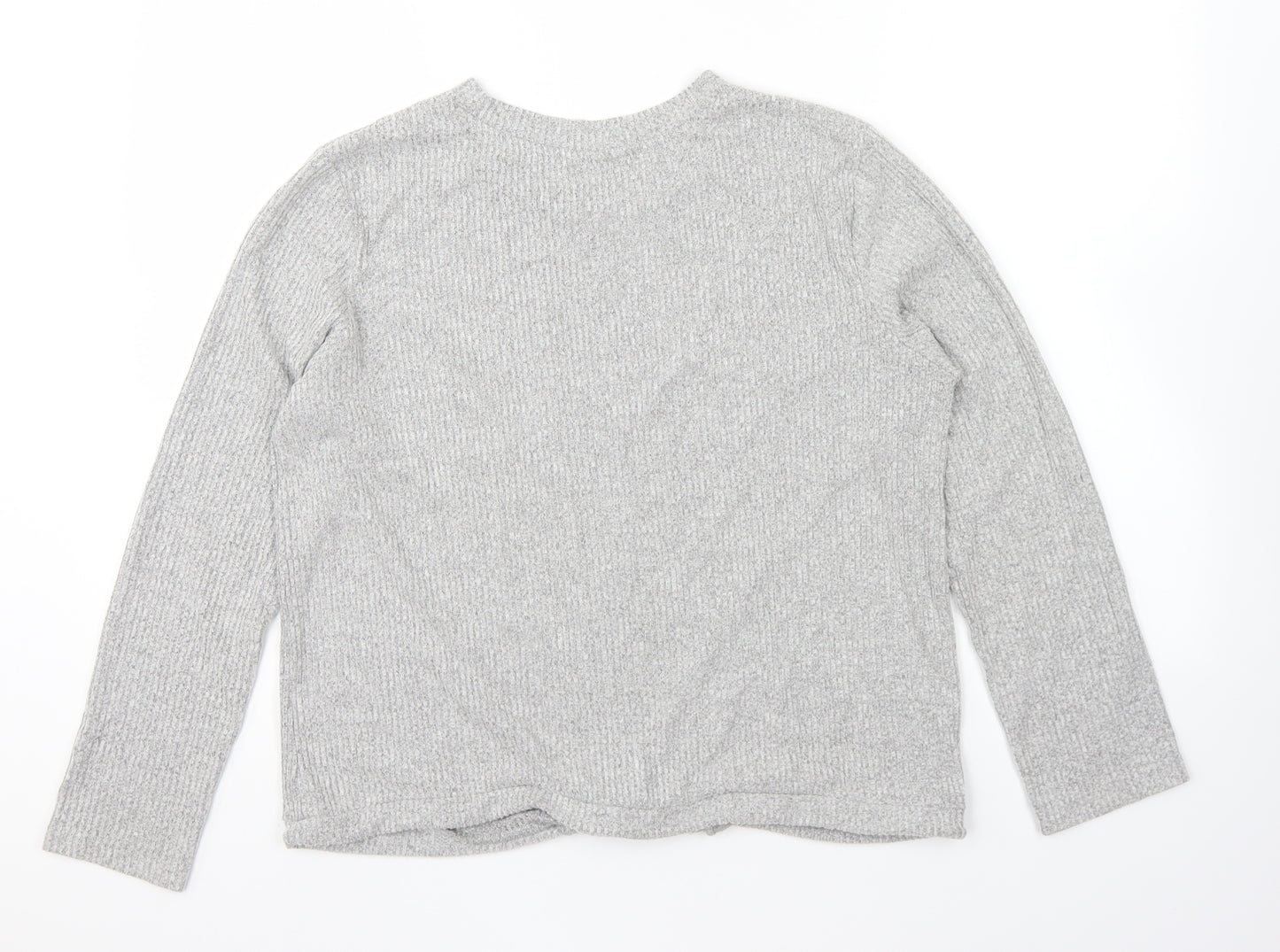 ASOS Womens Grey Viscose Pullover Sweatshirt Size 10 Pullover - Loungewear