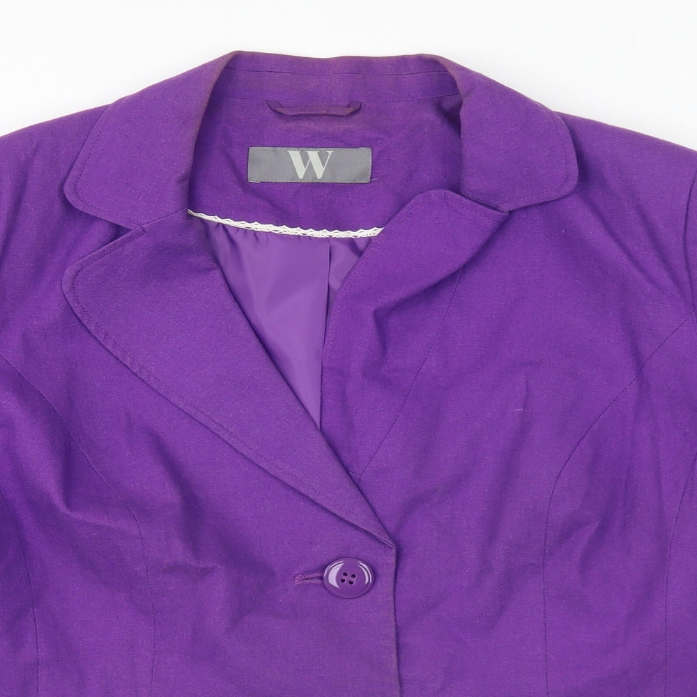 BHS Womens Purple Jacket Blazer Size 16 Button