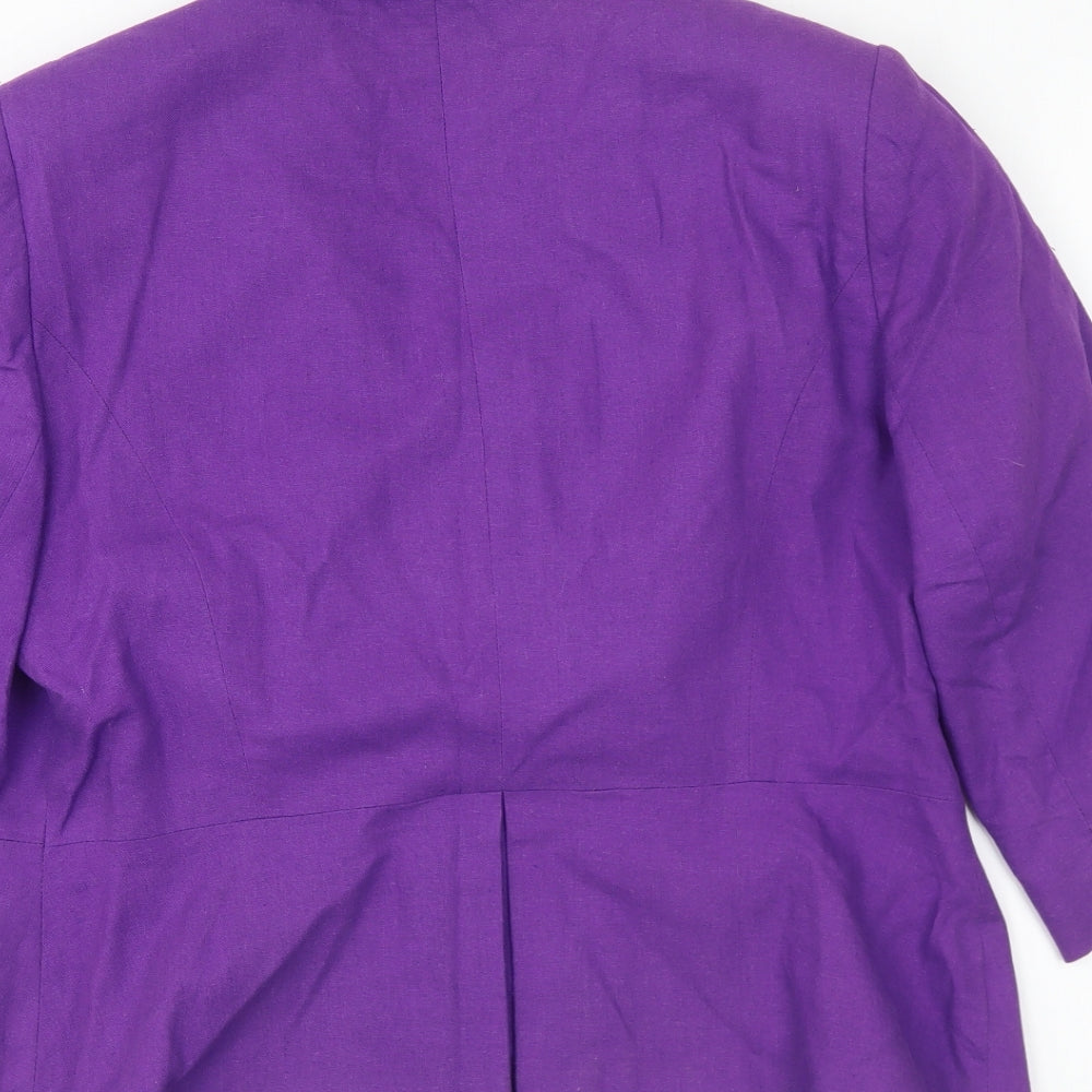 BHS Womens Purple Jacket Blazer Size 16 Button