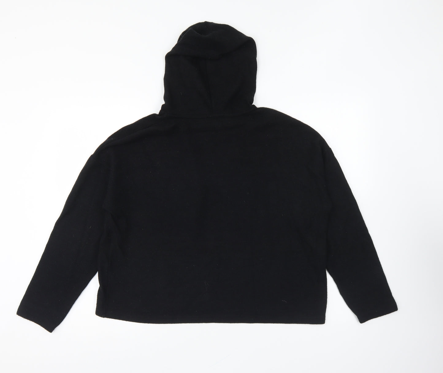 New Look Womens Black Viscose Pullover Hoodie Size M Pullover
