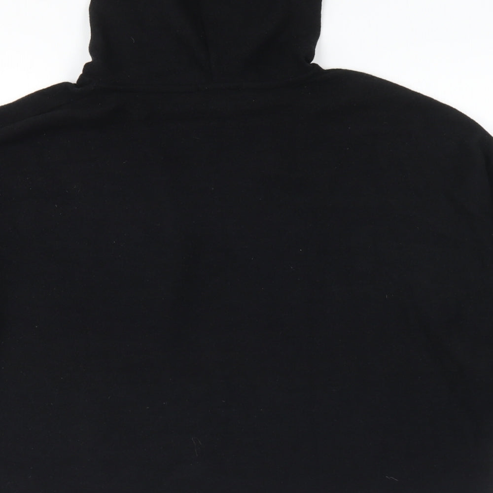 New Look Womens Black Viscose Pullover Hoodie Size M Pullover