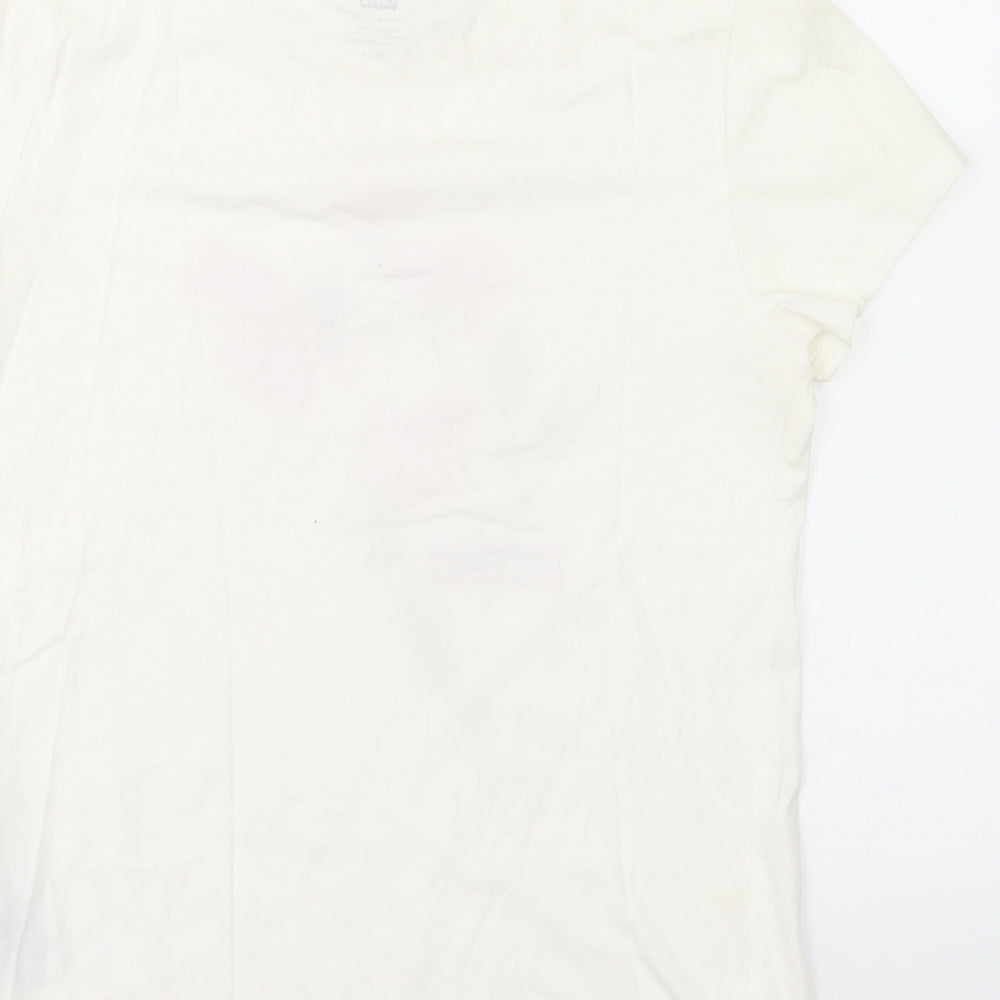 Levi's Womens Ivory Cotton Basic T-Shirt Size S Round Neck