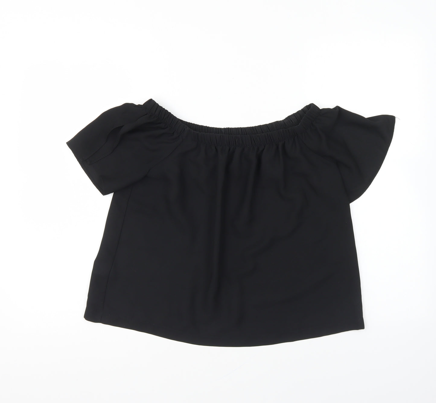 Atmosphere Womens Black Polyester Basic Blouse Size 10 Off the Shoulder