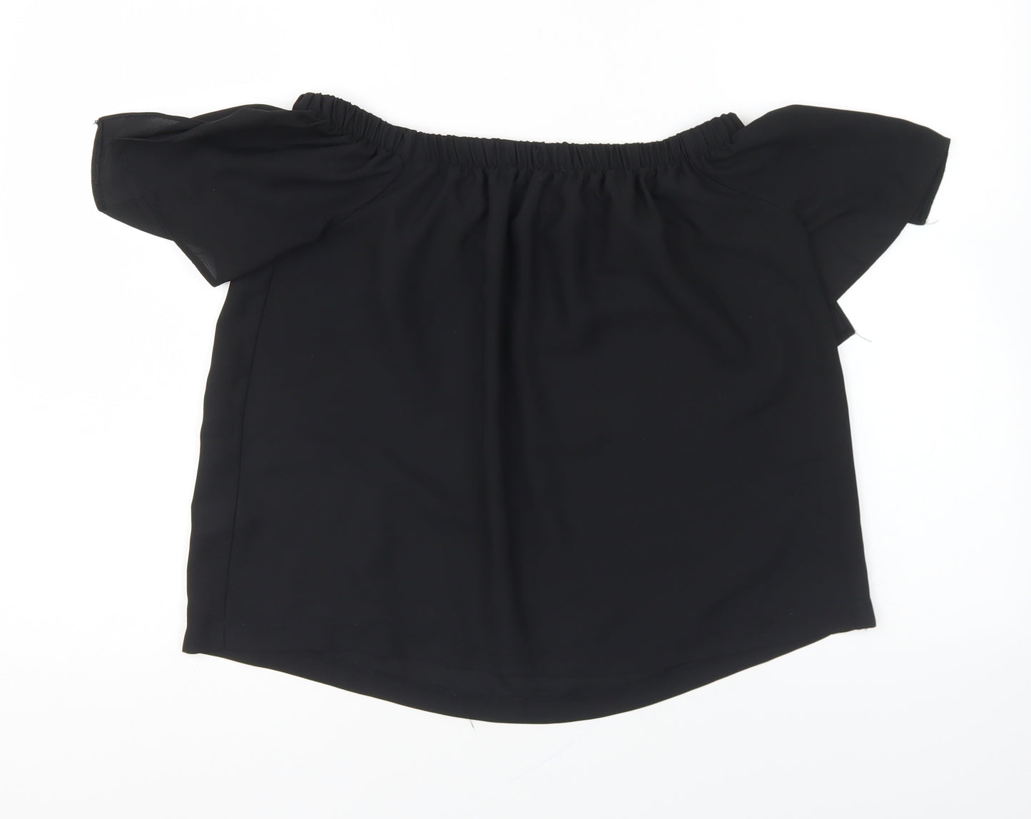 Atmosphere Womens Black Polyester Basic Blouse Size 10 Off the Shoulder