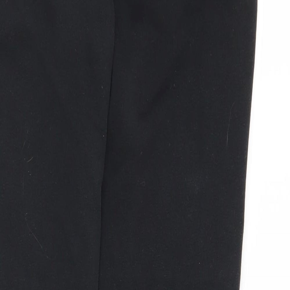 adidas Womens Black Polyester Jogger Trousers Size 8 L25 in Regular Drawstring