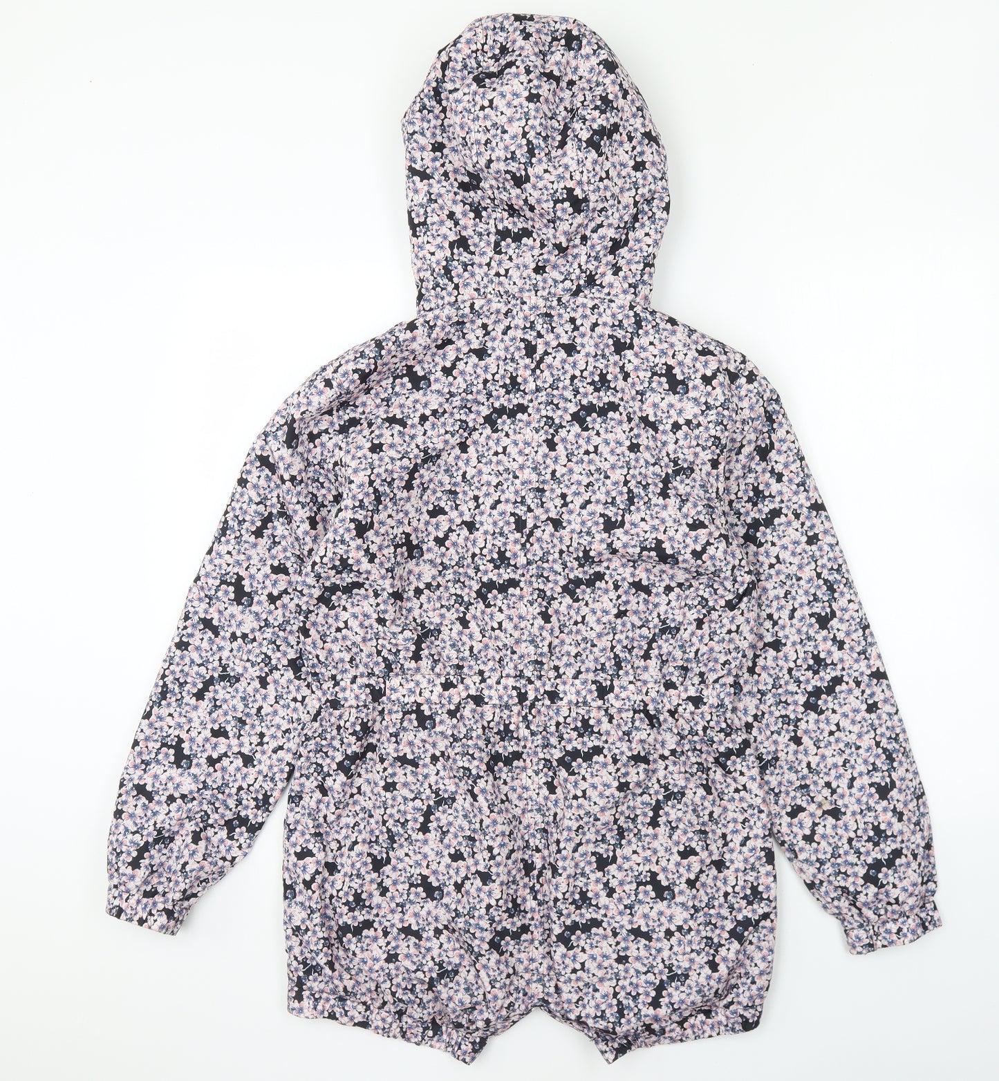 Matalan Girls Multicoloured Floral Rain Coat Coat Size 14 Years Zip