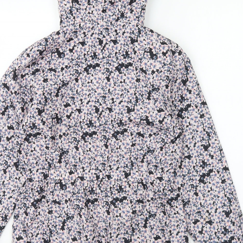 Matalan Girls Multicoloured Floral Rain Coat Coat Size 14 Years Zip